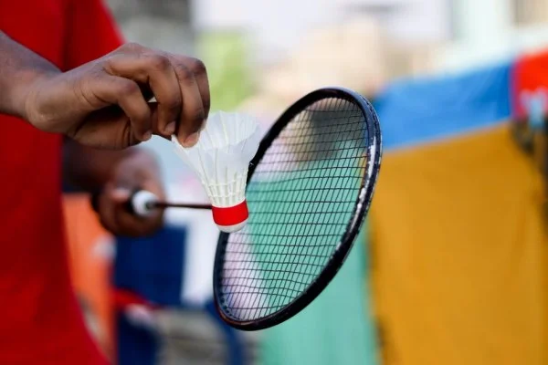 badminton players training